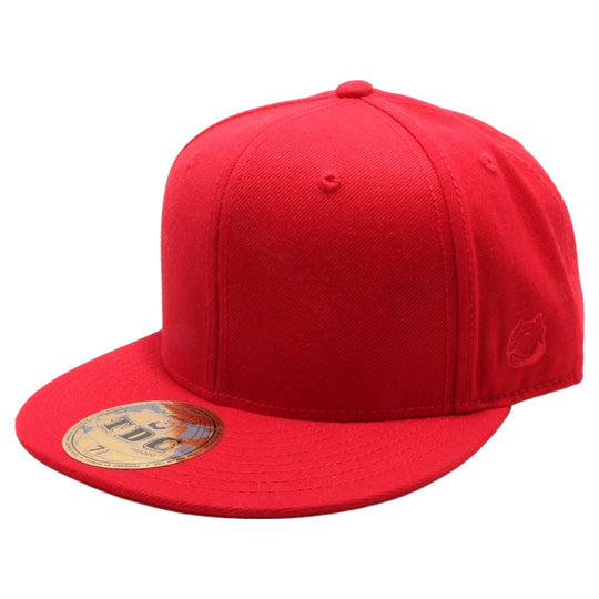 PB5000 TDC PitBull On-Field Wool Blend Flat Fitted Hats [Red]