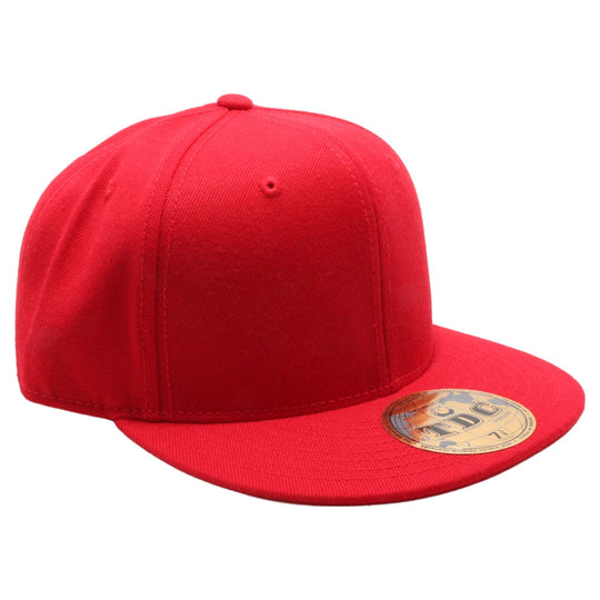PB5000 TDC PitBull On-Field Wool Blend Flat Fitted Hats [Red]
