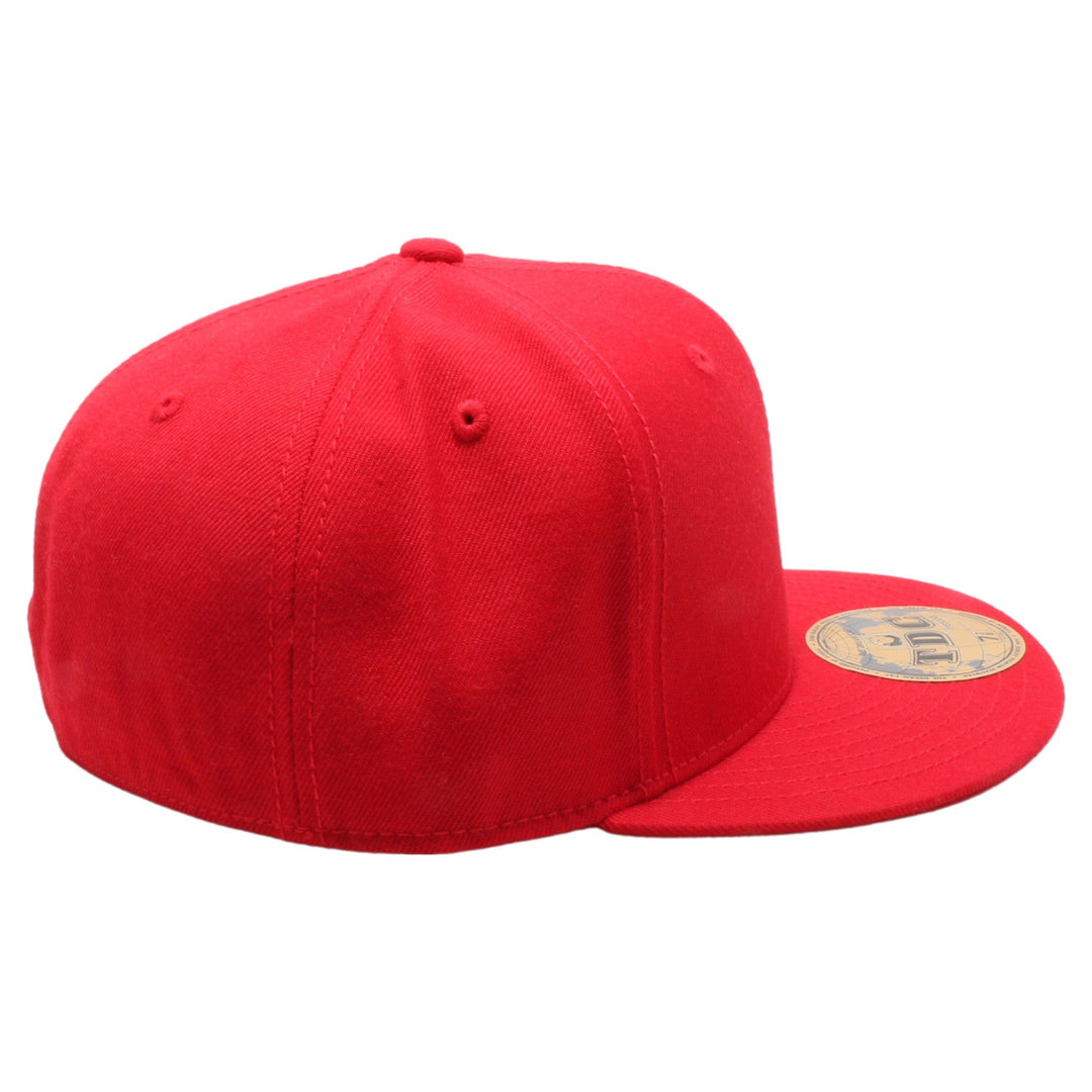 PB5000 TDC PitBull On-Field Wool Blend Flat Fitted Hats [Red]