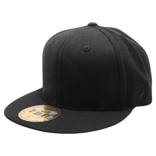 PB5000 TDC PitBull On-Field Wool Blend Flat Fitted Hats [Black]