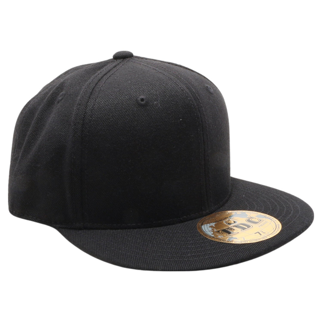 PB5000 TDC PitBull On-Field Wool Blend Flat Fitted Hats [Black]