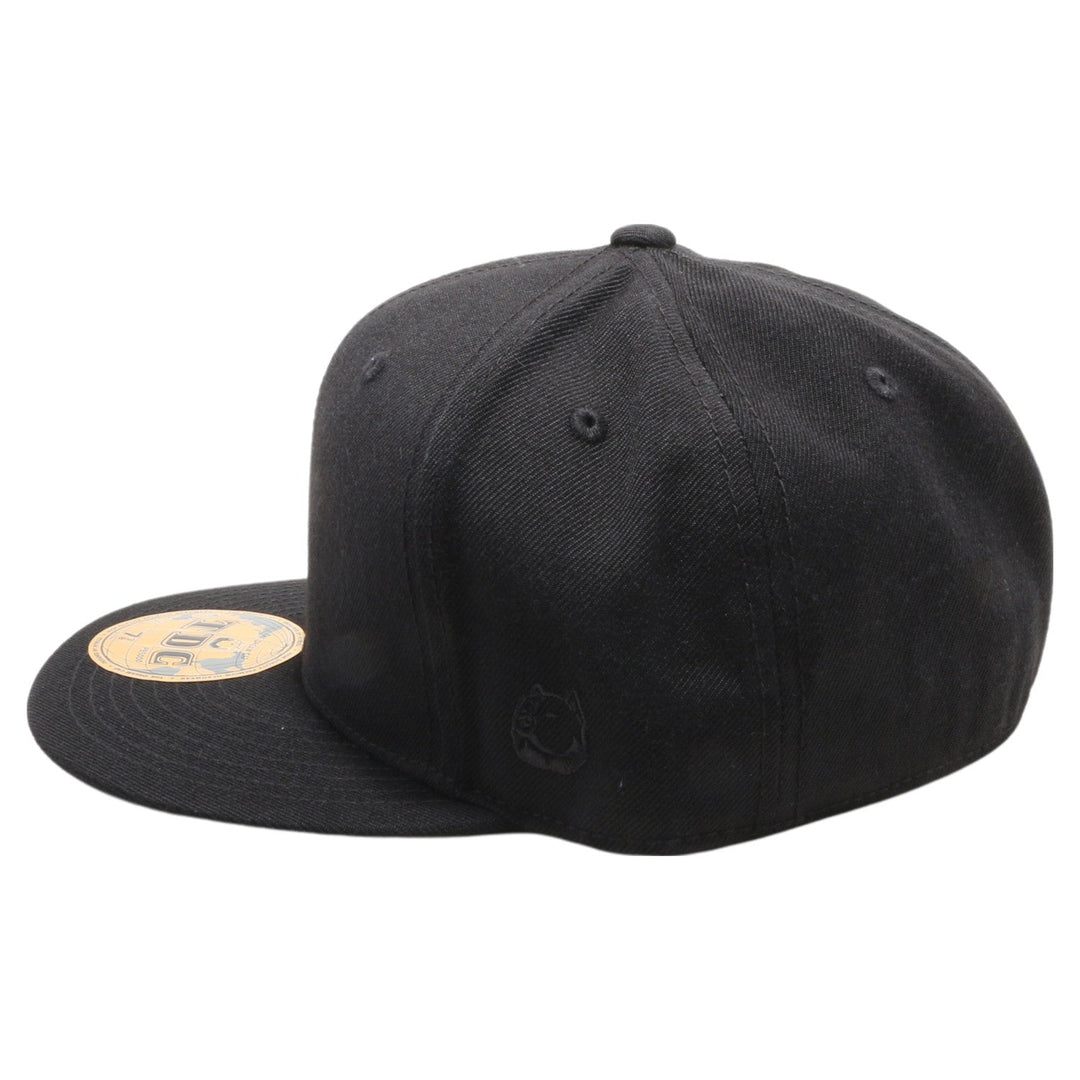 PB5000 TDC PitBull On-Field Wool Blend Flat Fitted Hats [Black]