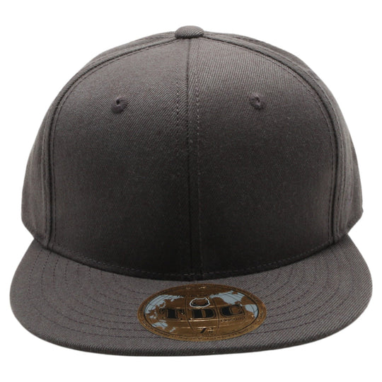 PB5000 TDC PitBull On-Field Wool Blend Flat Fitted Hats [Dark Grey]