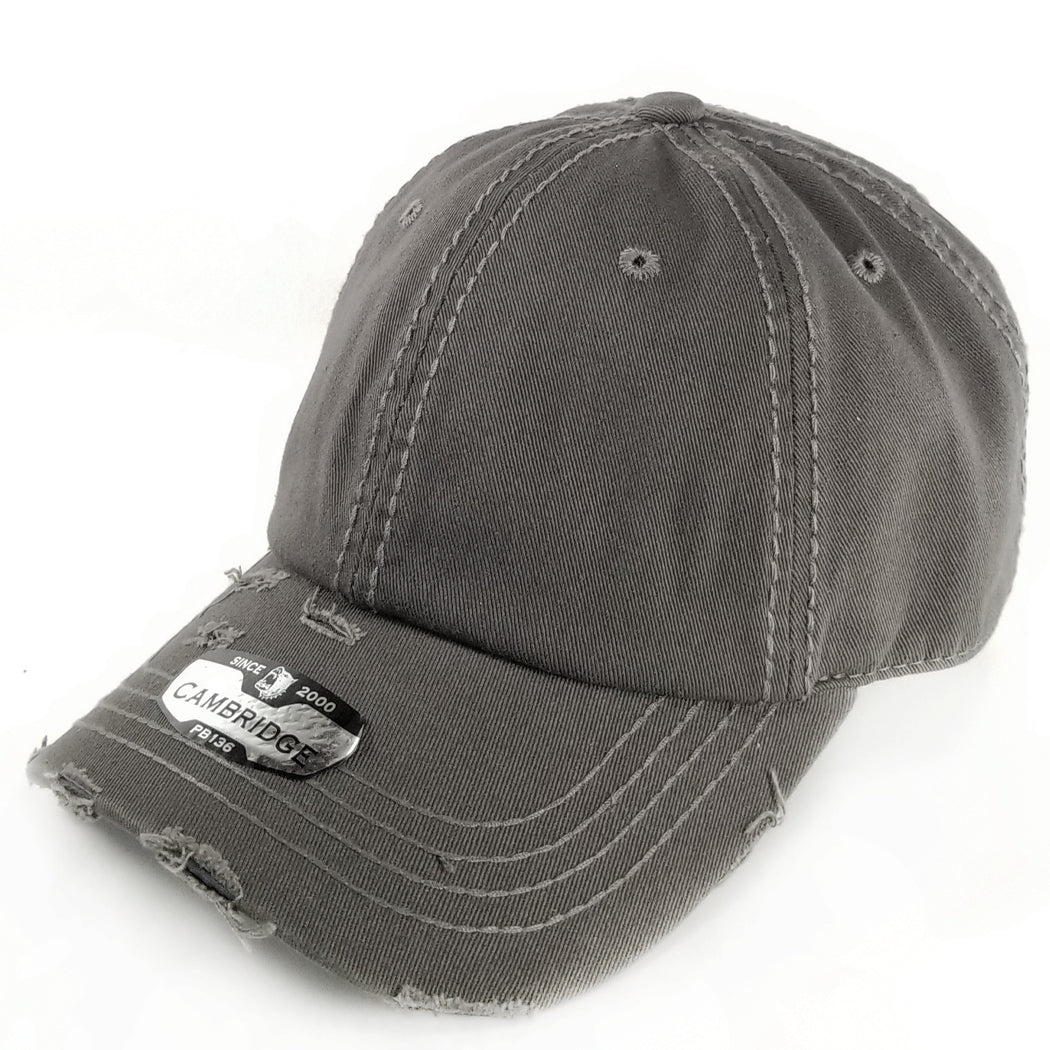 PB136V Distressed Dad Hat - PITBULL TDC