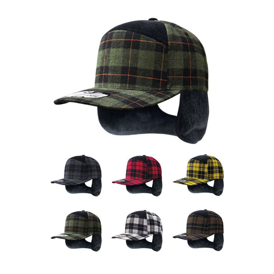 PLD10 Plaid Camper Ear Flap - PITBULL TDC