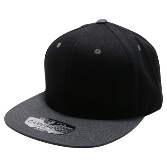 PB105T PitBull Cambridge Cotton Two-Tone Snapback [Black/Charcoal]