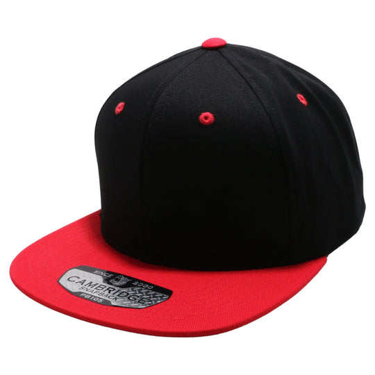 PB105T PitBull Cambridge Cotton Two-Tone Snapback [Black/Red]