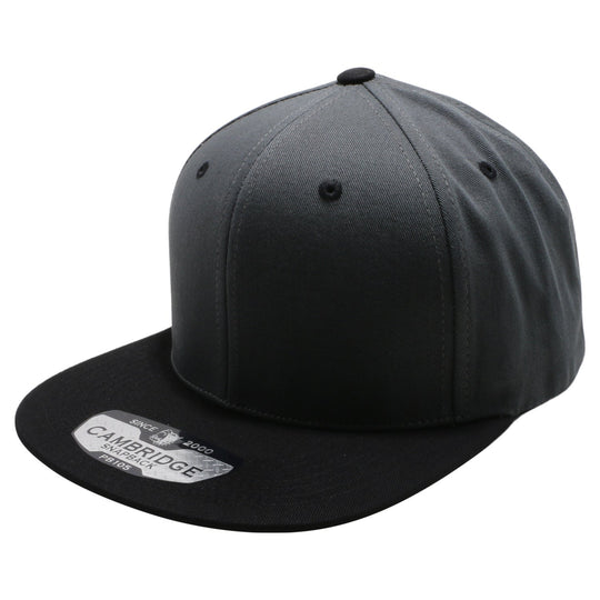 PB105T PitBull Cambridge Cotton Two-Tone Snapback [Charcoal/Black]