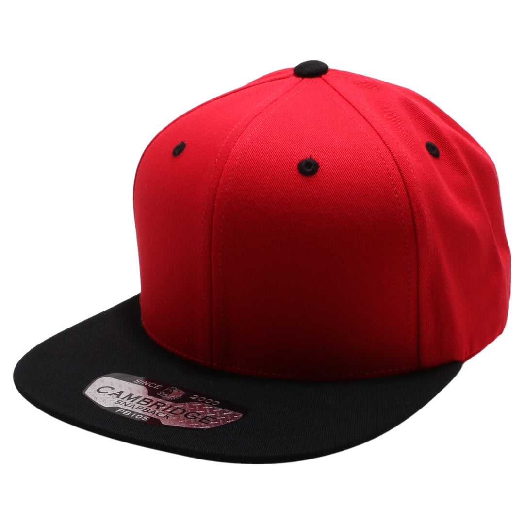 PB105T PitBull Cambridge Cotton Two-Tone Snapback [Red/Black]