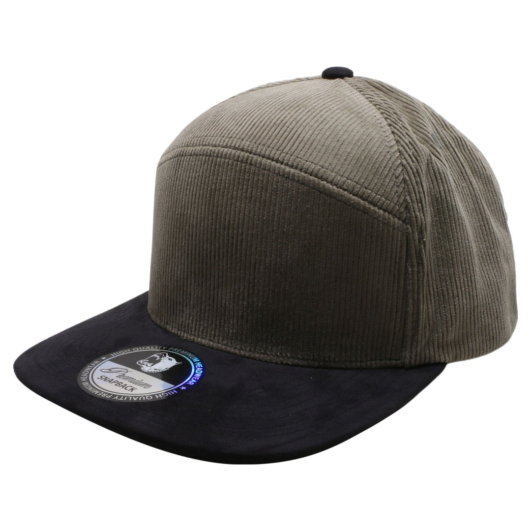 PB124 Pit Bull Hybrid Corduroy Camper Hats [Olive/Black] 1