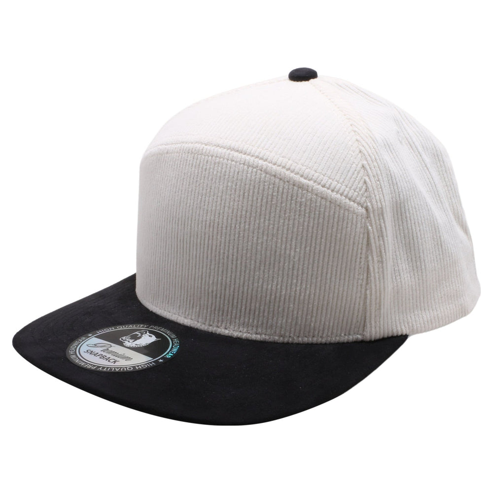PB124 Pit Bull Hybrid Corduroy Camper Hats [White/Black] 1