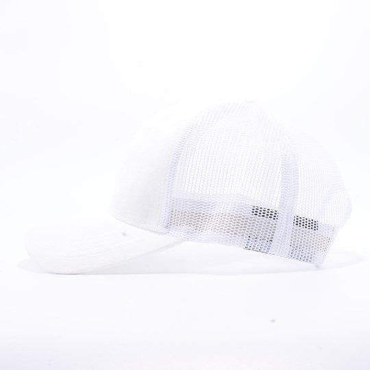 PB189 WHITE COLOR SUEDE TRUCKER MESH BACK HAT - PITBULL TDC