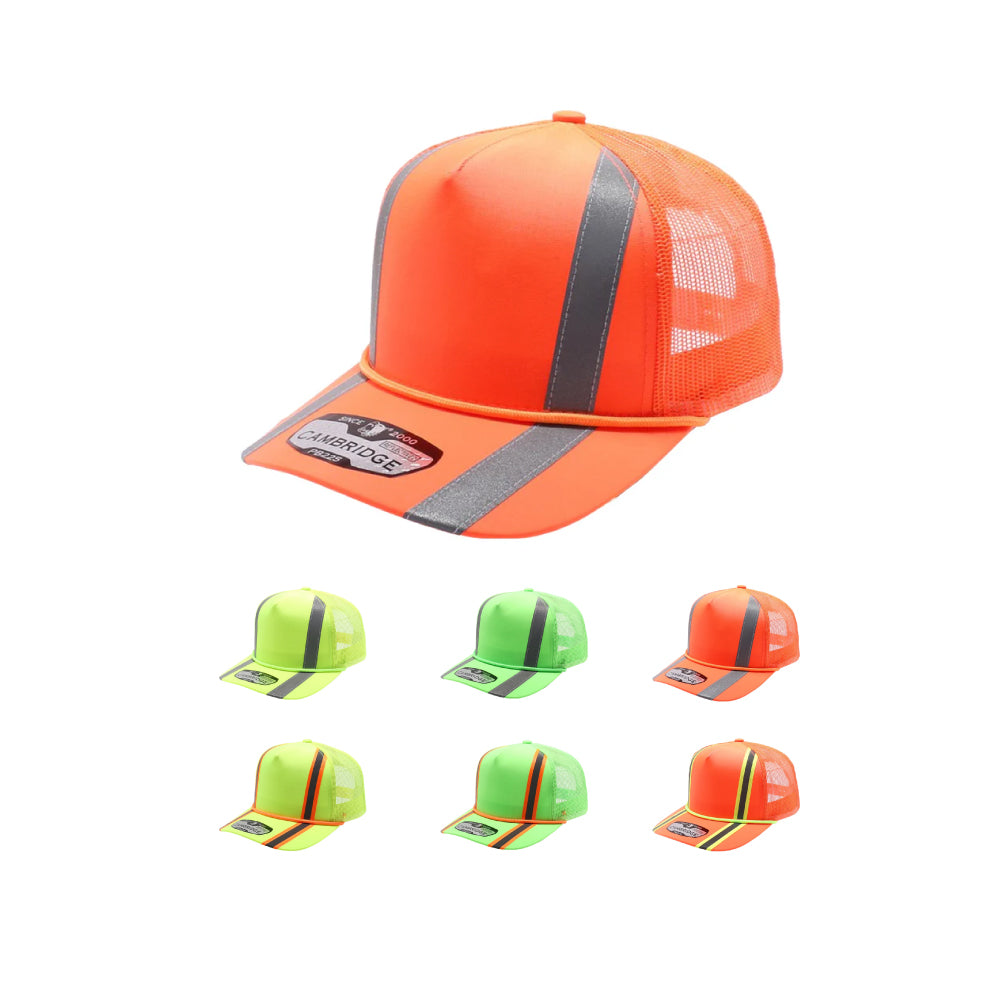 PB225R 5 Panel Neon Reflective Rope Trucker - PITBULL TDC
