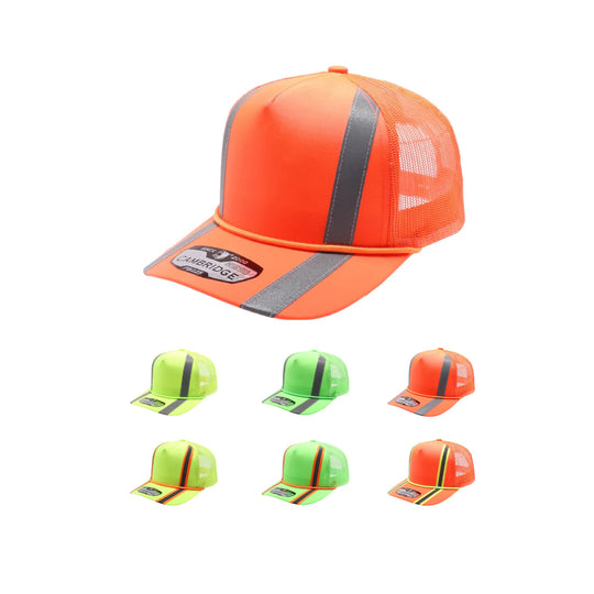 PB225R 5 Panel Neon Reflective Rope Trucker - PITBULL TDC