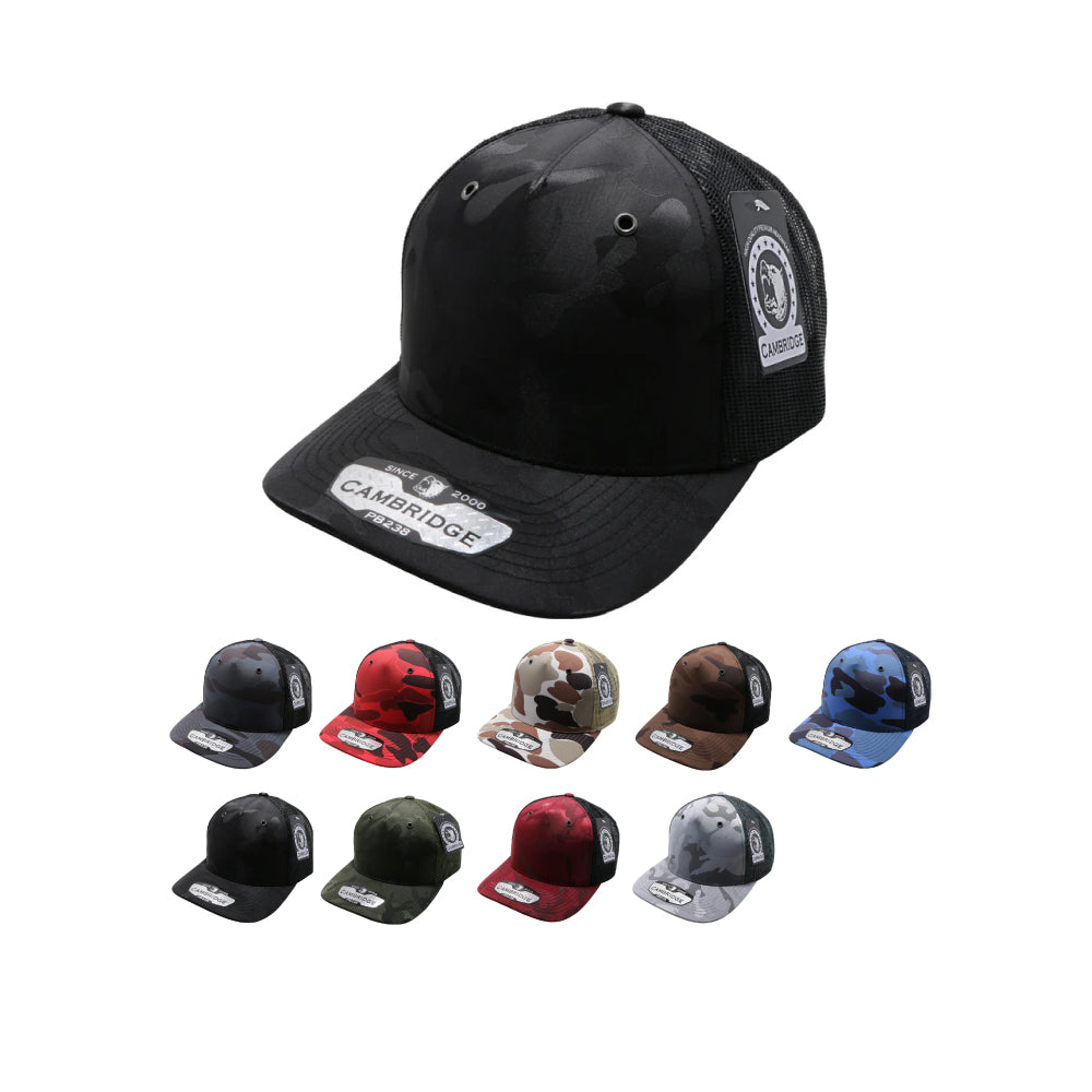 PB238 5Panel Shiny Camo Trucker - PITBULL TDC