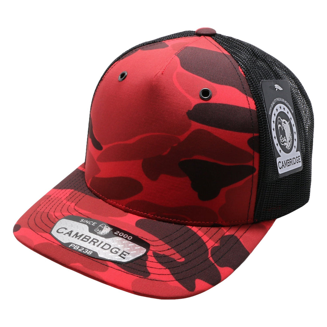 PB238 5Panel Shiny Camo Trucker - PITBULL TDC