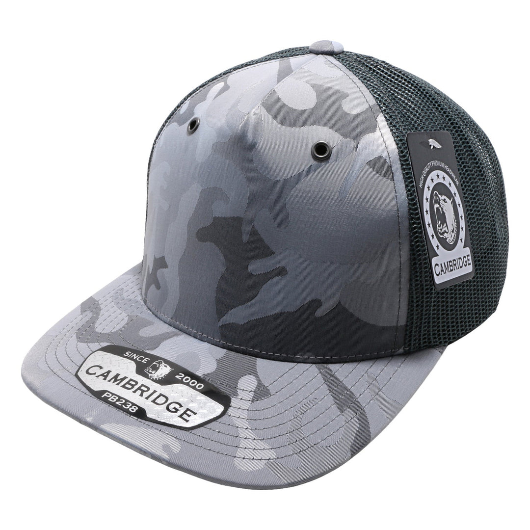 PB238 5Panel Shiny Camo Trucker - PITBULL TDC