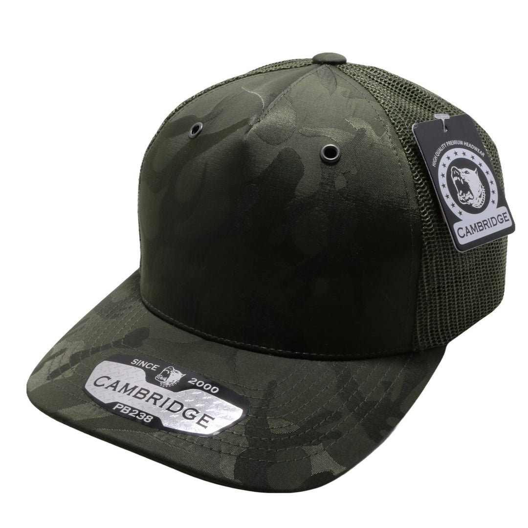 PB238 5Panel Shiny Camo Trucker - PITBULL TDC