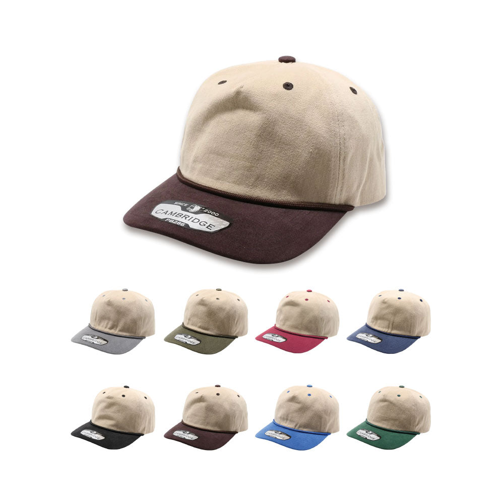 PB286 5 Panel Unstructured Khaki Two-Tone Rope - PITBULL TDC
