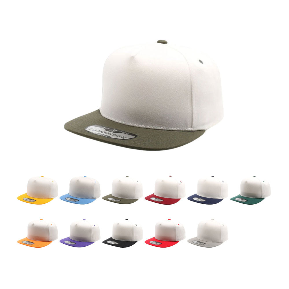 PB292 5 Panel Cream Two Tone Snapback - PITBULL TDC