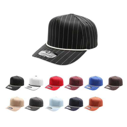 PB328R 5 Panel Pinstripe Rope Snapback - PITBULL TDC