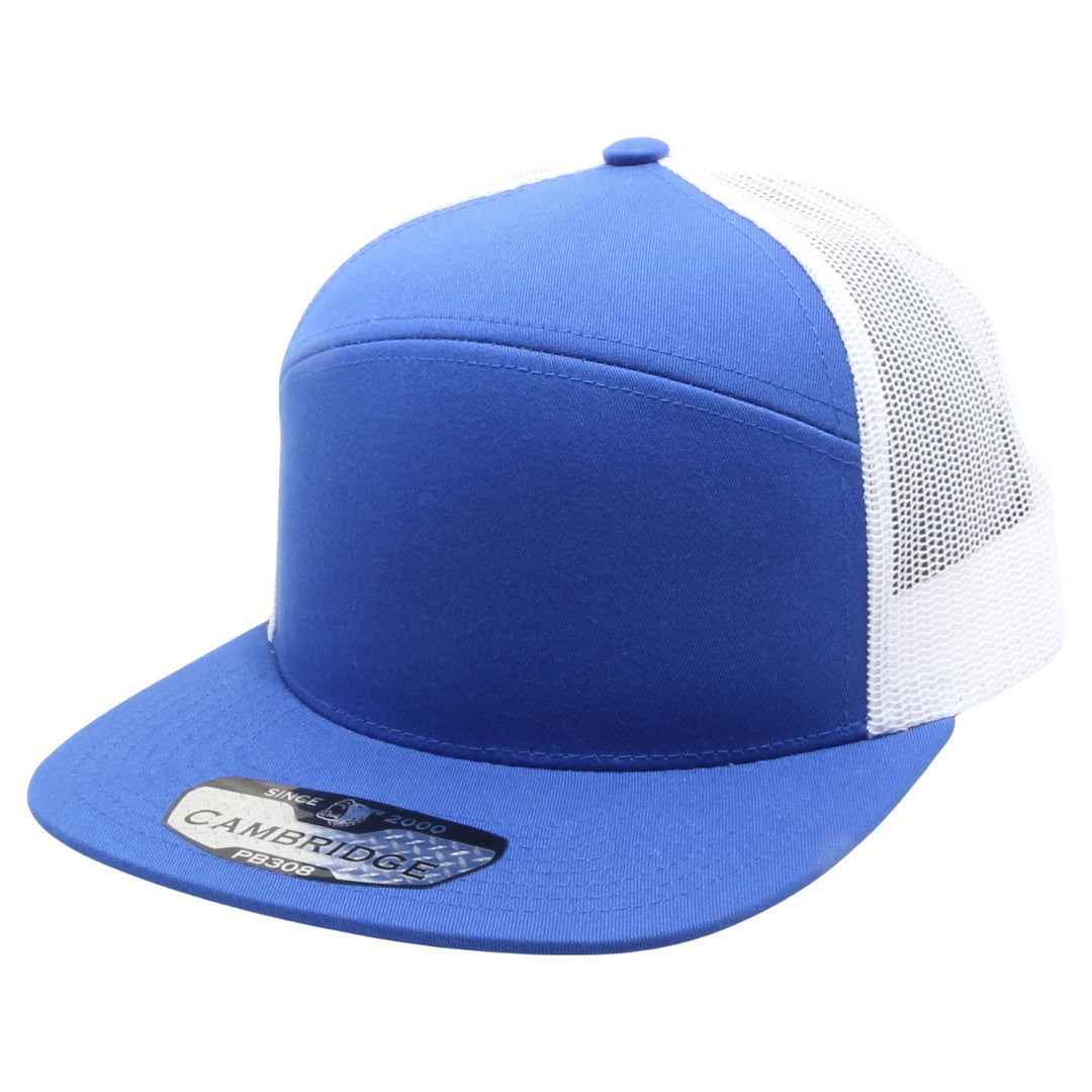 PB308 Pitbull Cambridge 6 Panel Camper Mesh Back Snapback [Royal/White]