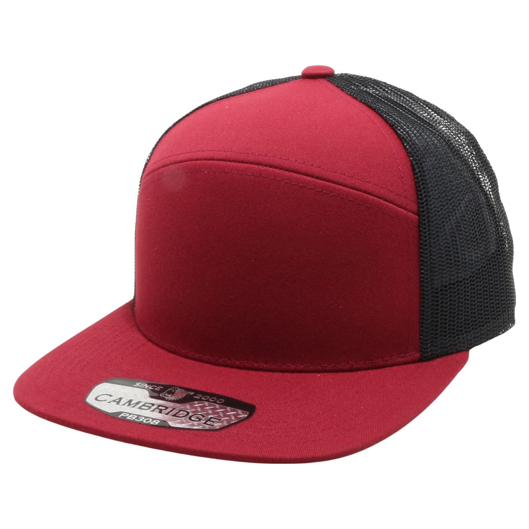 PB308 Pitbull Cambridge 6 Panel Camper Mesh Back Snapback [Burgundy/Black]