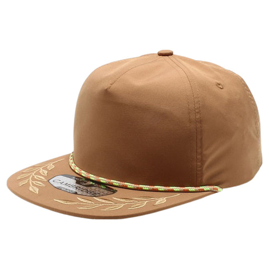 PB307 Pitbull Cambridge 5 Panel Unstructured Bay Leaf Snapback [Beige]