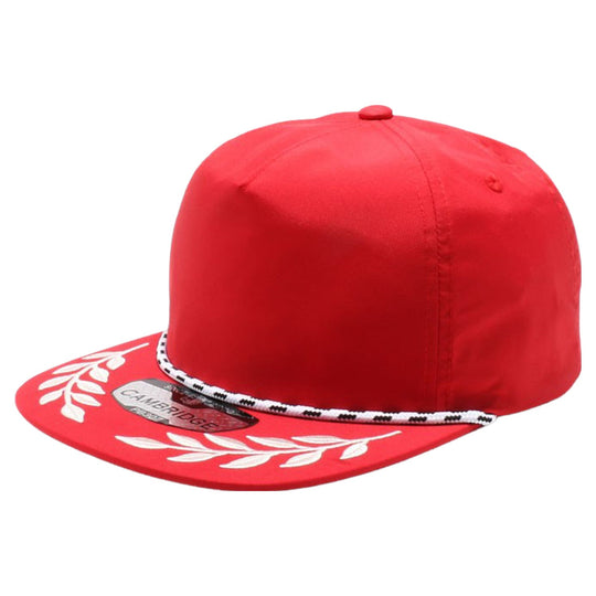 PB307 Pitbull Cambridge 5 Panel Unstructured Bay Leaf Snapback [Red]