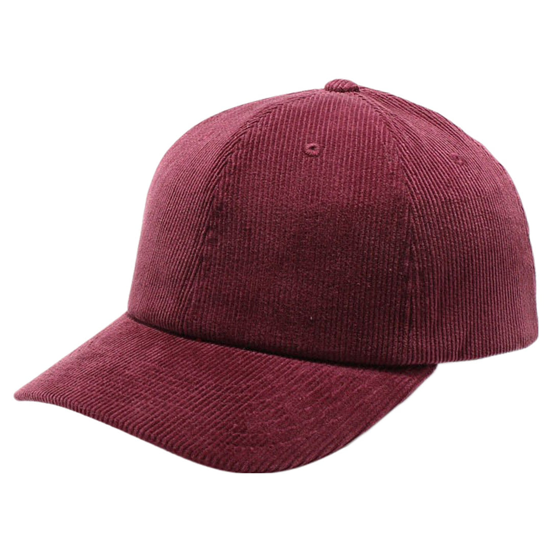 PB319 Unstructured Corduroy Six-Panel Dad Hat [Burgundy]