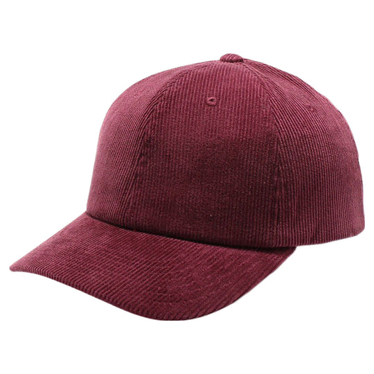 PB319 Unstructured Corduroy Six-Panel Dad Hat [Burgundy]