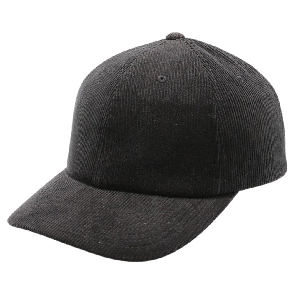 PB319 Unstructured Corduroy Six-Panel Dad Hat [Black]