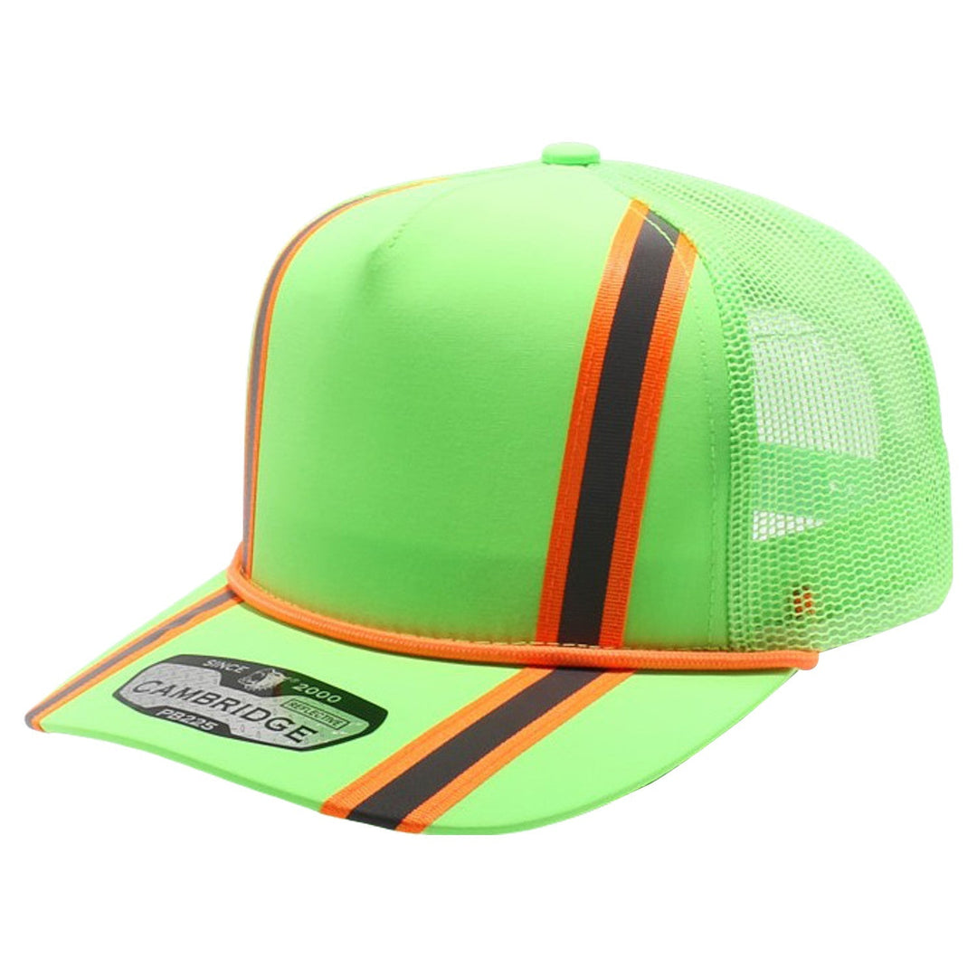 PB225R 5 Panel Neon Reflective Rope Trucker - PITBULL TDC