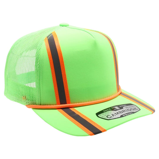 PB225R 5 Panel Neon Reflective Rope Trucker - PITBULL TDC