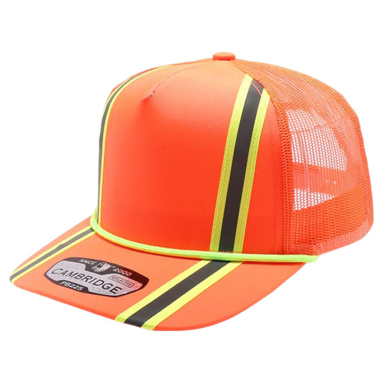 PB225R 5 Panel Neon Reflective Rope Trucker - PITBULL TDC