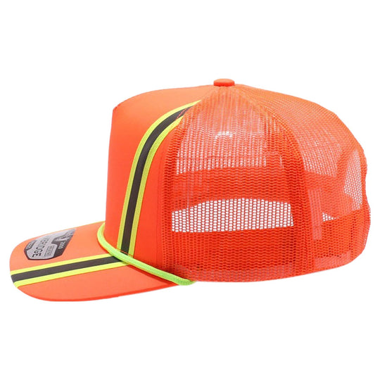 PB225R 5 Panel Neon Reflective Rope Trucker - PITBULL TDC