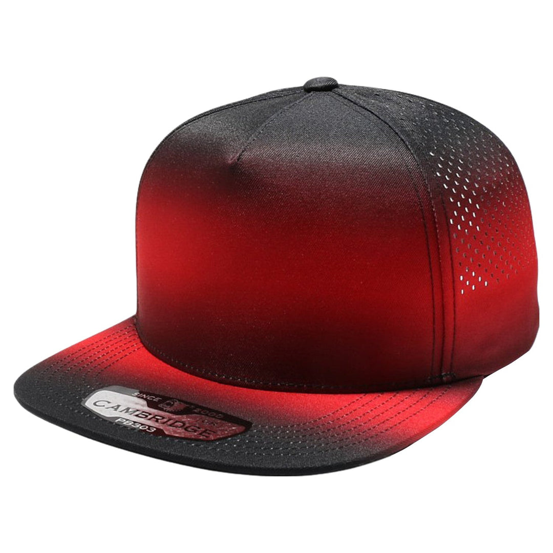 PB303GR Five Panel No Rope Gradation Perforated [Black/Red]