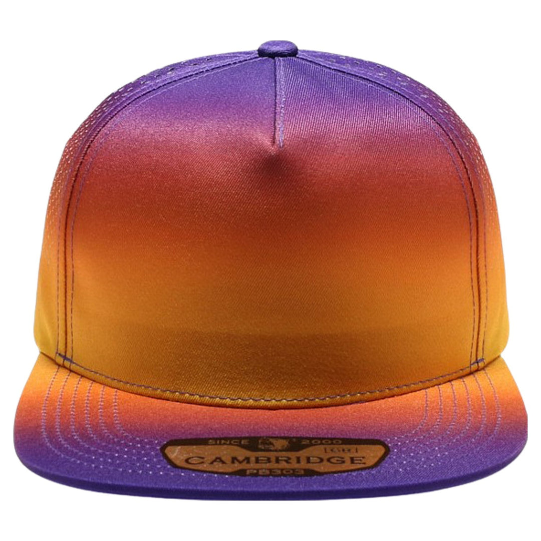 PB303GR Five Panel No Rope Gradation Perforated [Purple/Gold]