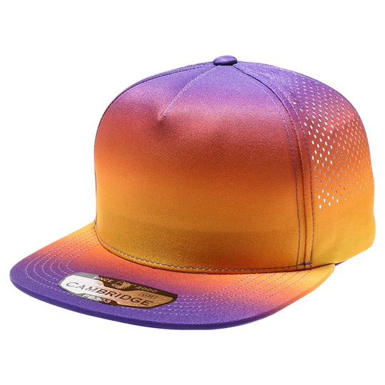 PB303GR Five Panel No Rope Gradation Perforated [Purple/Gold]