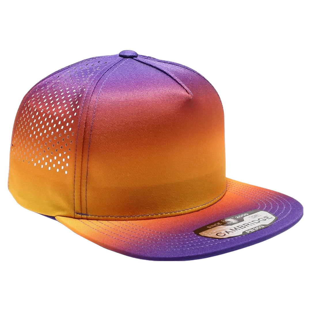 PB303GR Five Panel No Rope Gradation Perforated [Purple/Gold]