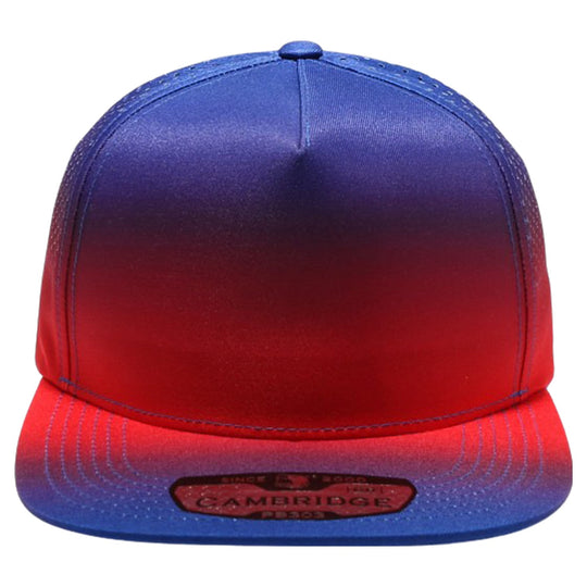 PB303GR Five Panel No Rope Gradation Perforated [Royal/Red]