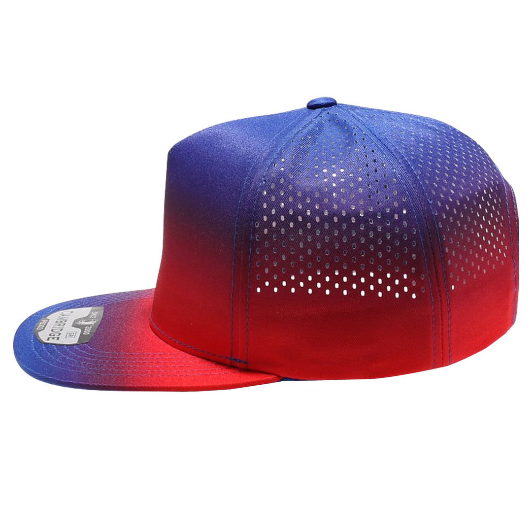 PB303GR Five Panel No Rope Gradation Perforated [Royal/Red]