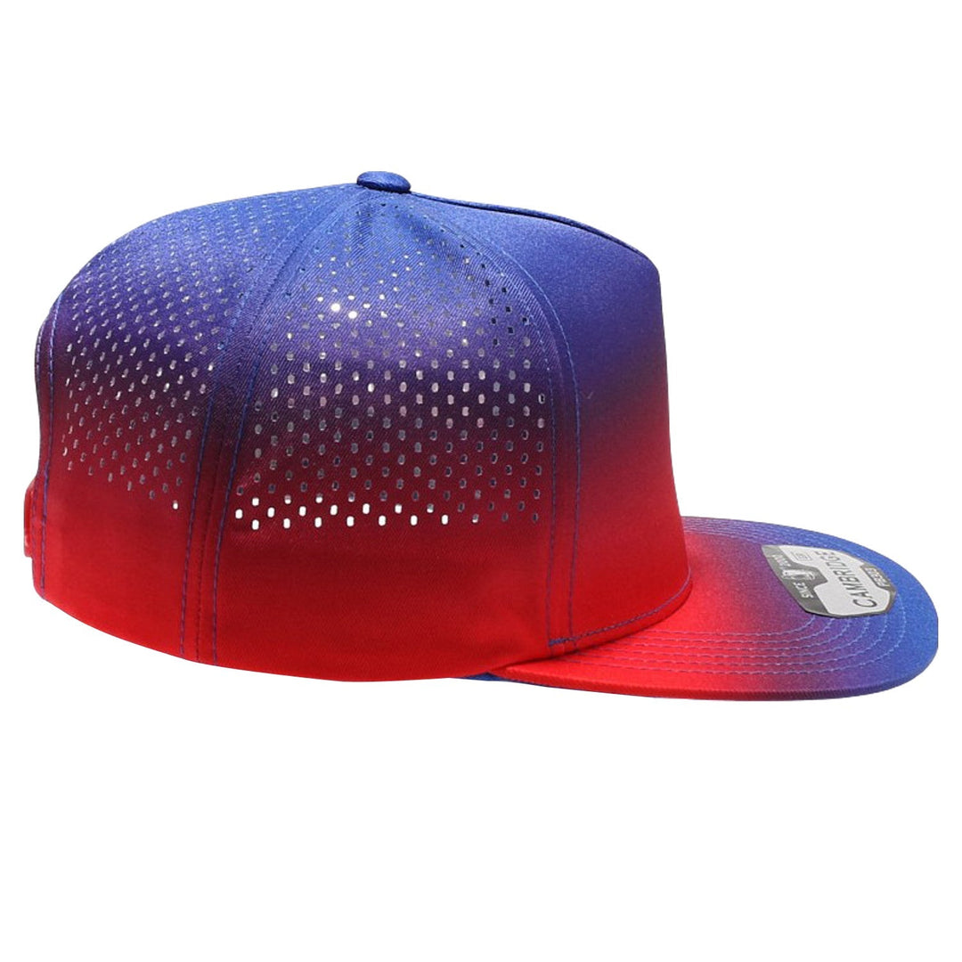 PB303GR Five Panel No Rope Gradation Perforated [Royal/Red]