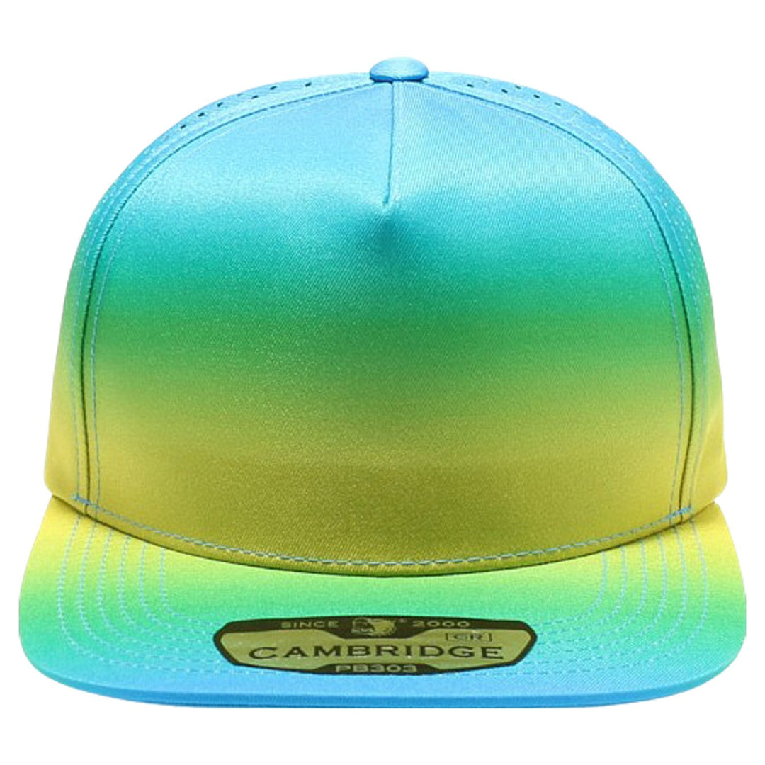 PB303GR Five Panel No Rope Gradation Perforated [Aqua/Lemon]
