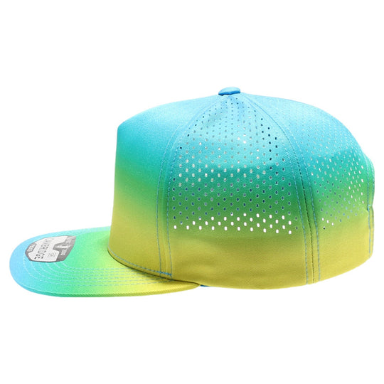 PB303GR Five Panel No Rope Gradation Perforated [Aqua/Lemon]