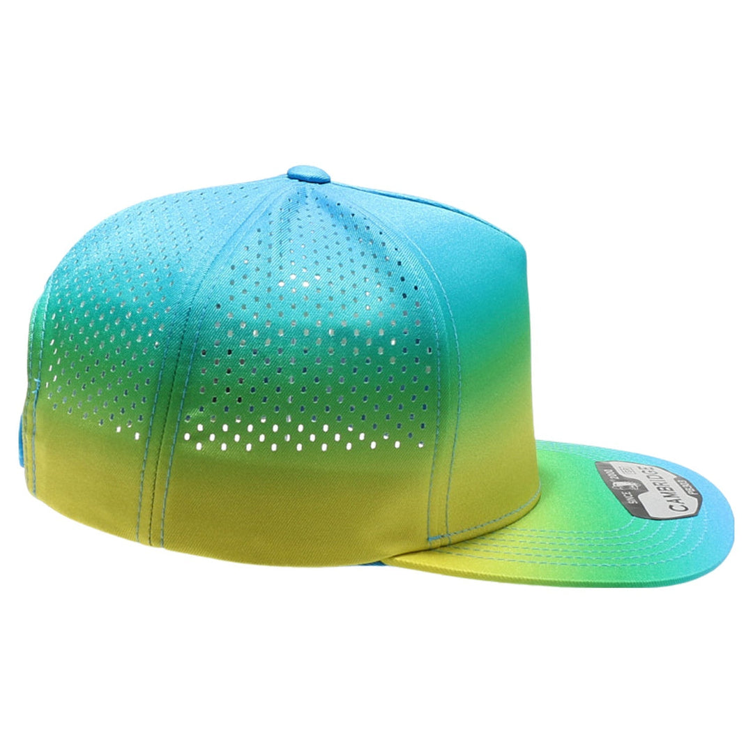 PB303GR Five Panel No Rope Gradation Perforated [Aqua/Lemon]