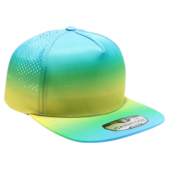 PB303GR Five Panel No Rope Gradation Perforated [Aqua/Lemon]