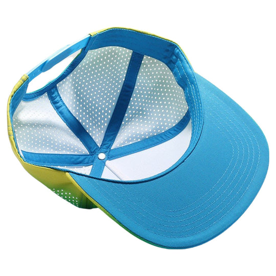 PB303GR Five Panel No Rope Gradation Perforated [Aqua/Lemon]