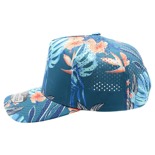 PB311F Five Panel Flower Perforated [Teal]