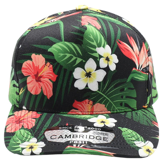 PB311F Five Panel Flower Perforated [Black-2]